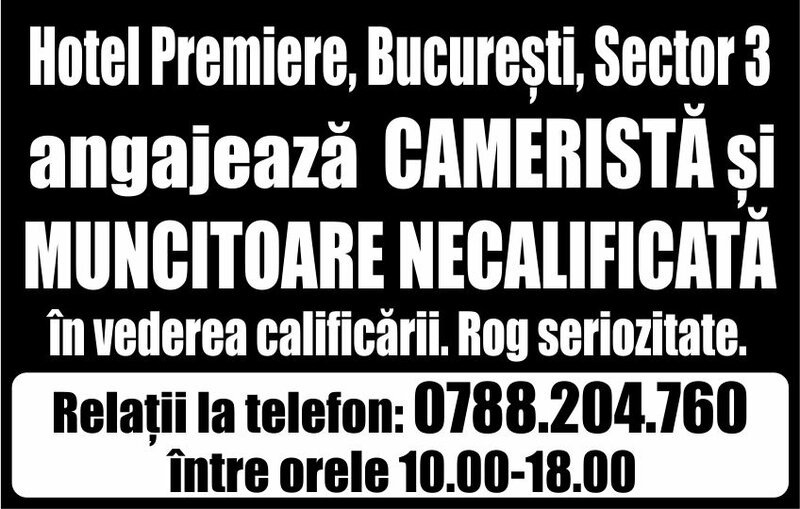 Camerista si muncitoare necalificata